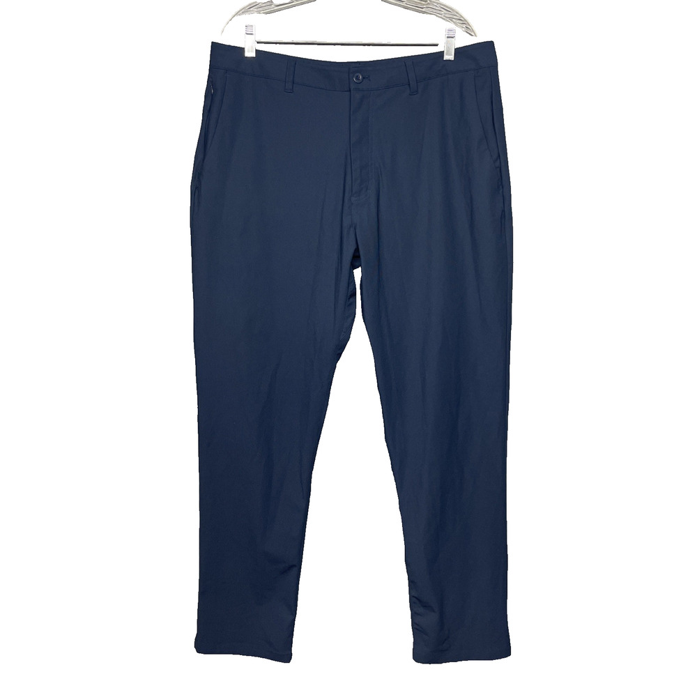 Skyr Mens 36x32 L Tricot Dynasty Slim Fit Pants Blue Stretch Performance Golf